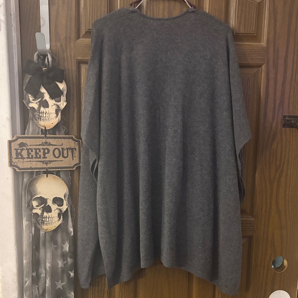 Nordstrom Soft Heather Gray Cashmere-Blend Shrug - Picture 5 of 5